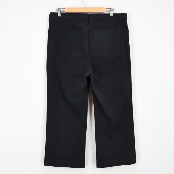 NWT J.Crew Sailor Slim Wide-Leg Patch Pocket Stretch Chino Pant In Black Size 32 - Picture 4 of 9